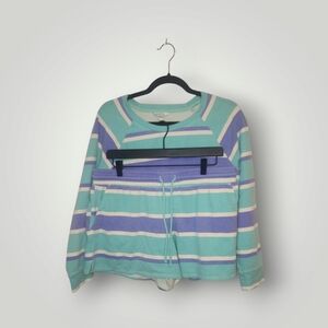 Wildfox Women's Striped Sweatshirt & Shorts Lounge Set Multicolor Size L